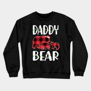 Daddy Bear Red Plaid Christmas Pajama Matching Family Gift Crewneck Sweatshirt